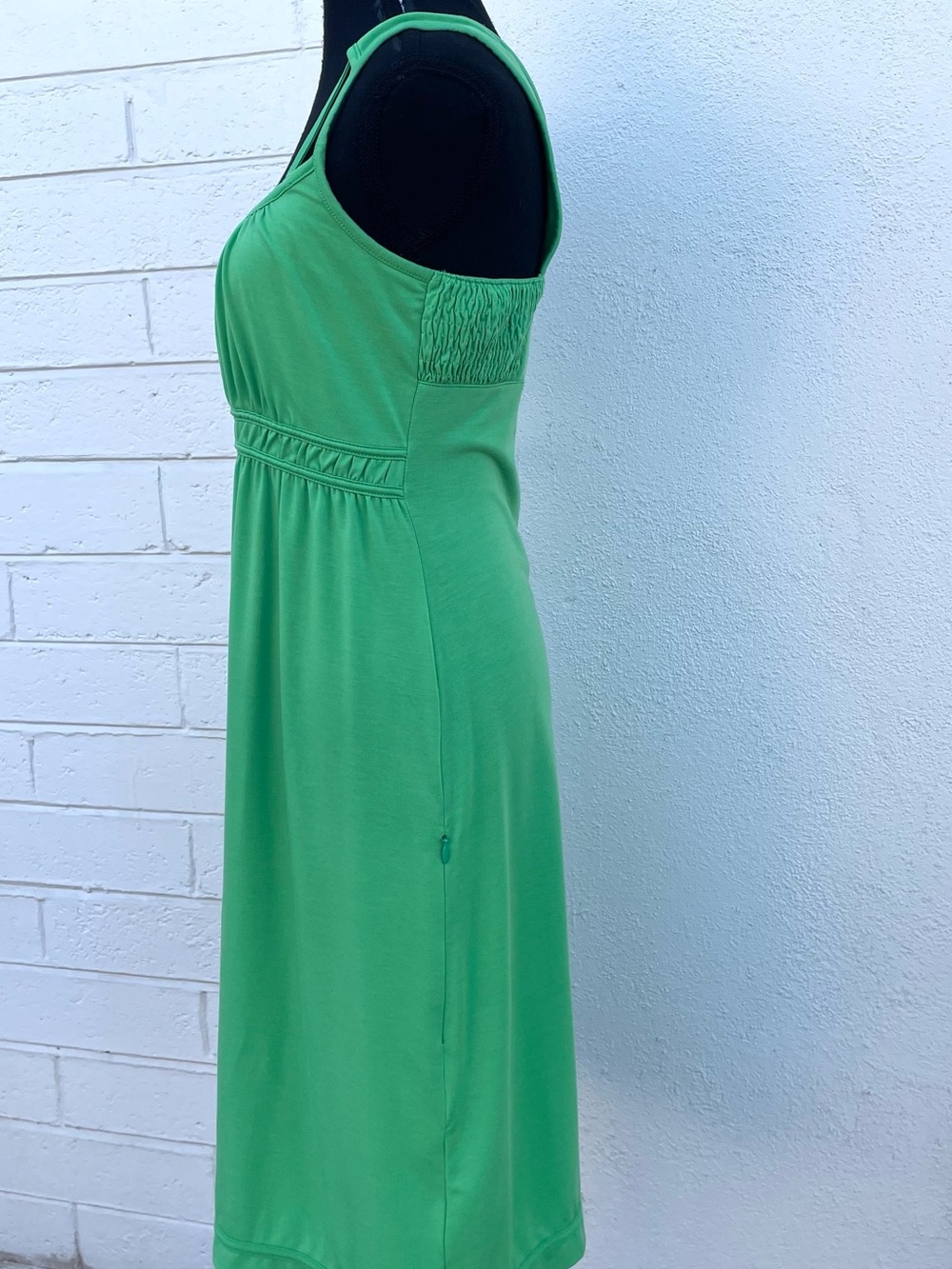 North Face Sundress Chartreuse Green Sleeveless Tank Empire Waist Zip Pocket WL - Picture 16 of 16